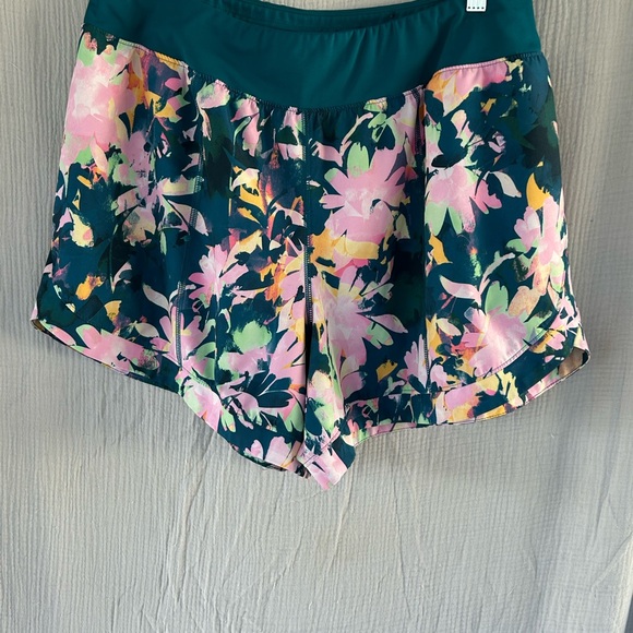 tek gear Pants - tek gear Floral Athletic Shorts in Teal, Pink & Yellow
